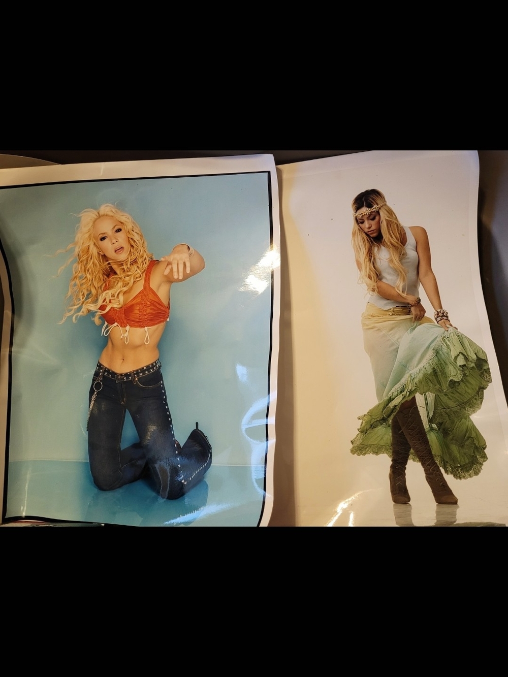 Rare Vintage 2001 Celebrity Studio Proof Photo Lot - Shakira (2) & Penelope Cruz